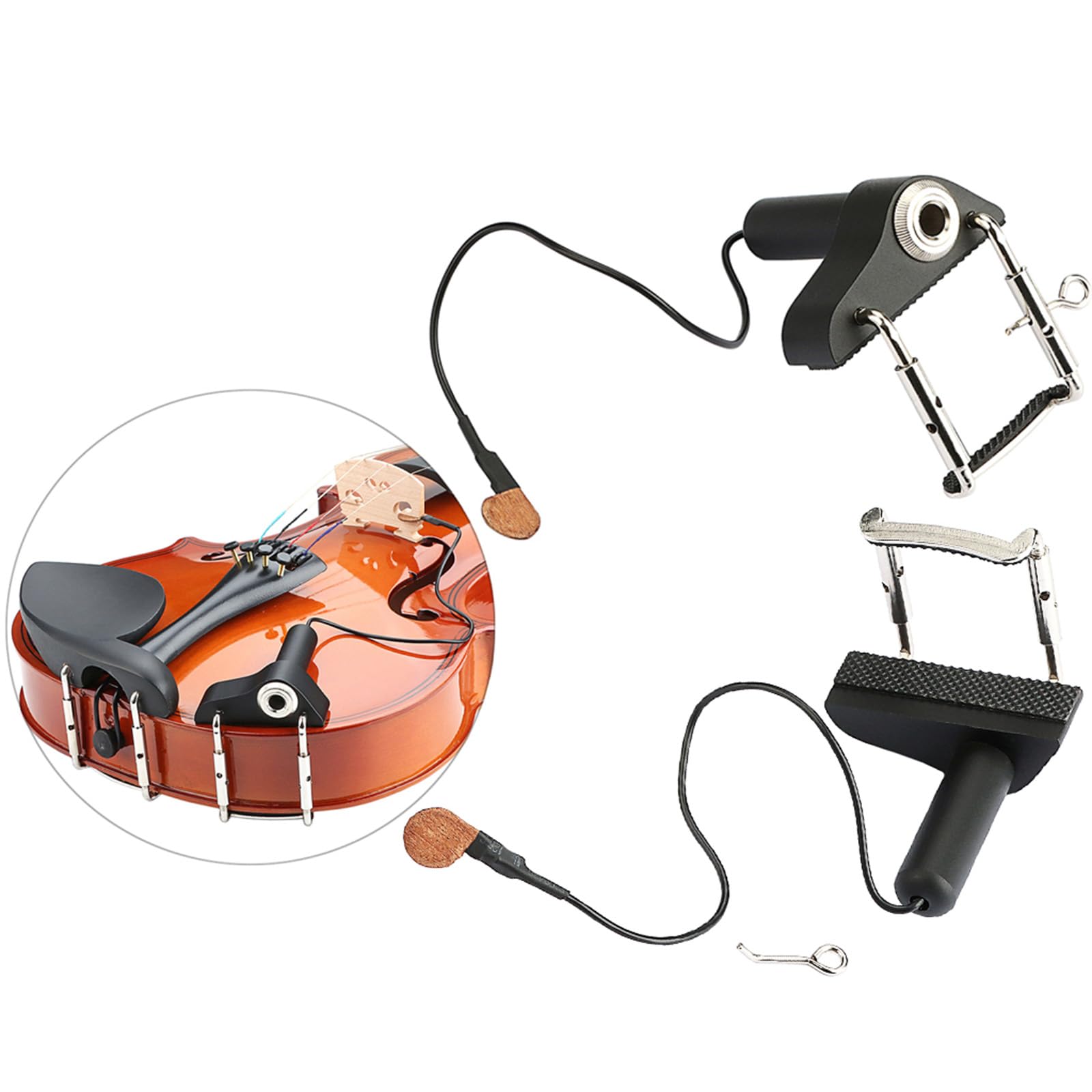 Portatile Piezo Violino Pickup Suono Acustico Violino Ponte Pickup Strumento Musicale Pickup Per Strumento A Corda Violino