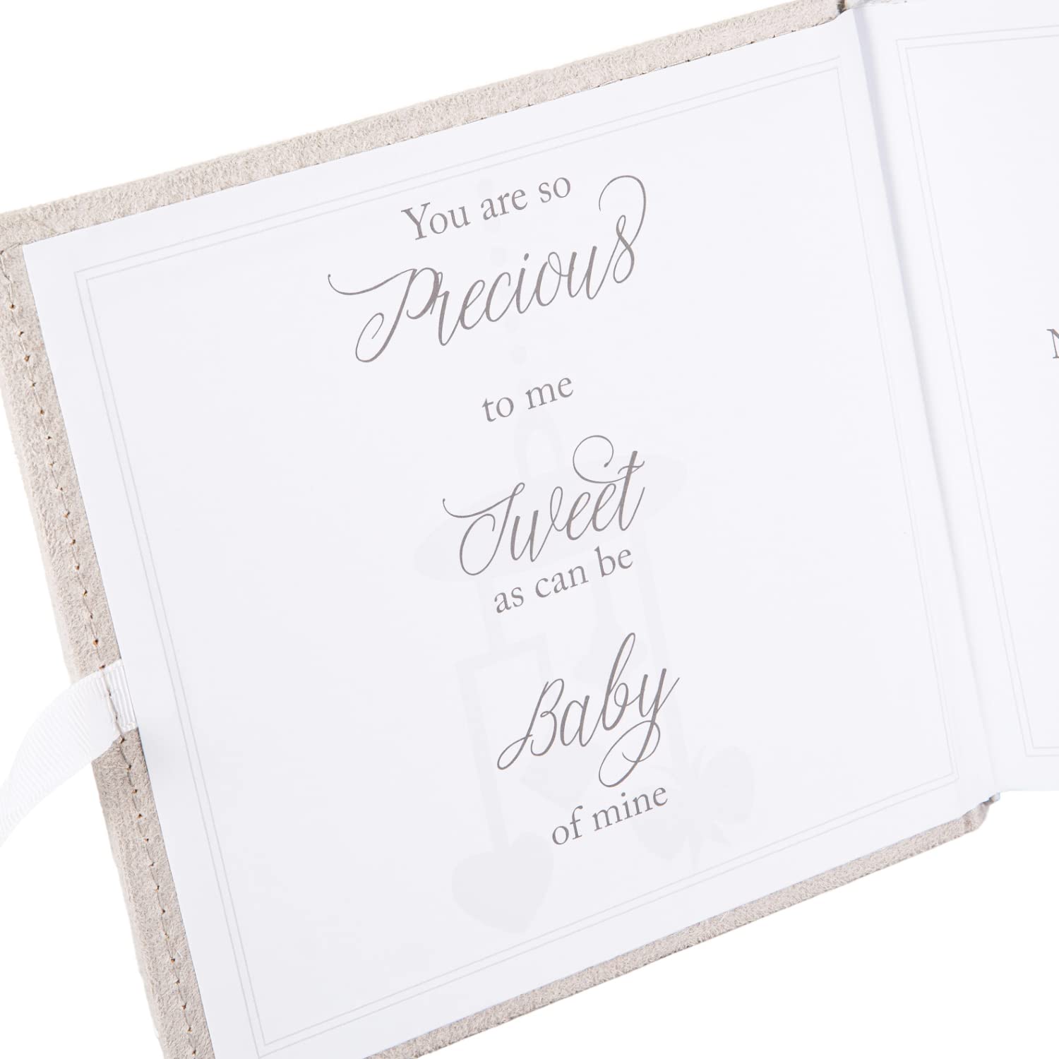 Happy Homewares Bonito y hermoso álbum de fotos de ante gris neutro para baby shower, 80 espacios para fotos de 4 x 6 pulgadas, luna blanca y estrellas