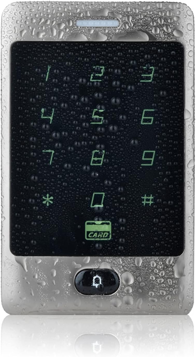 Clock in Machine, Waterproof Touch Metal Access Control Electronic Door Lock Electric Gate Opener Smart Keypad Case Reader ID Card, Rose