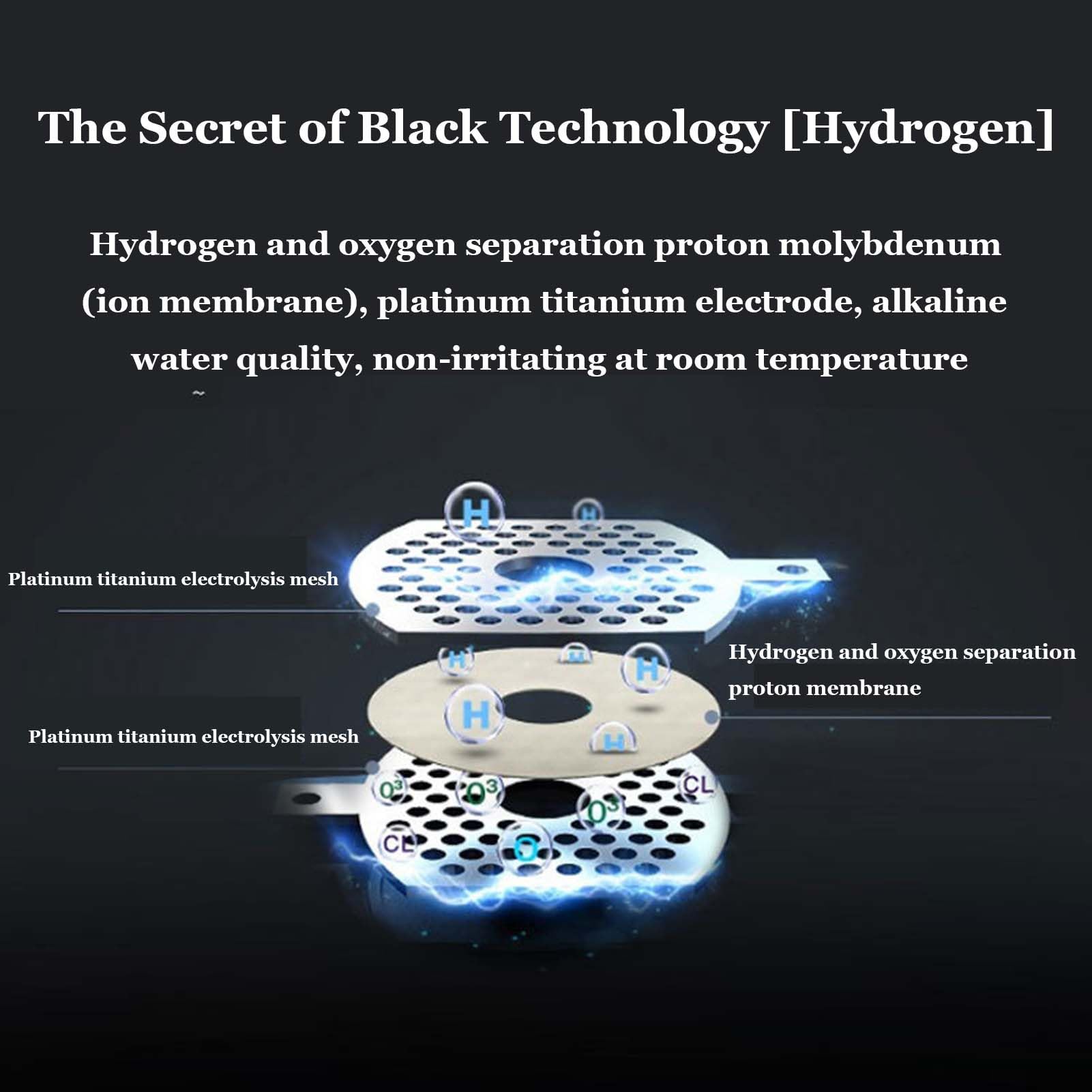 Tazza per Acqua Ricca di idrogeno, Tecnologia SPE PEM, concentrazione di idrogeno Fino a 9000 ppb, generatore di Acqua ionizzata, con Adattatore per inalatore