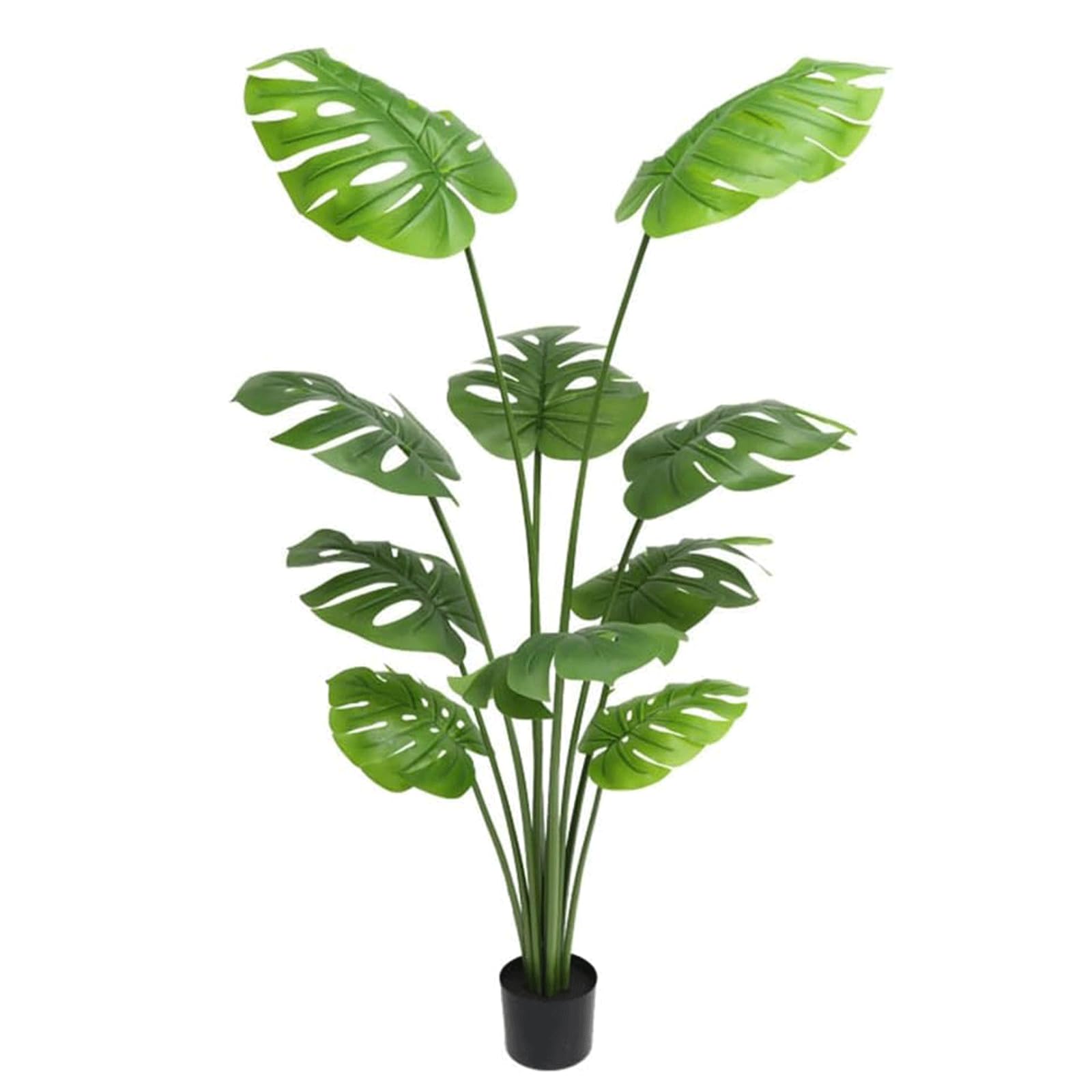 GLJTUO fake tree 150cm/4.9ft Artificial Trees Artificial Monstera Plant Fake Tree Large Nature Simulation Tree For Home Office Faux Tree Realistic Design