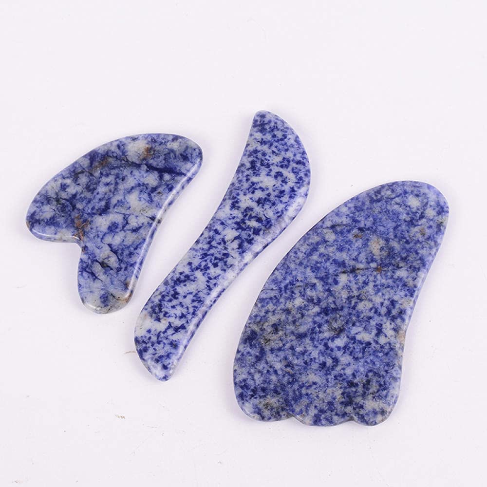 Rose doré sodalite rouleau facial GUA SHA Set pierre naturelle-2 ensembles PCS