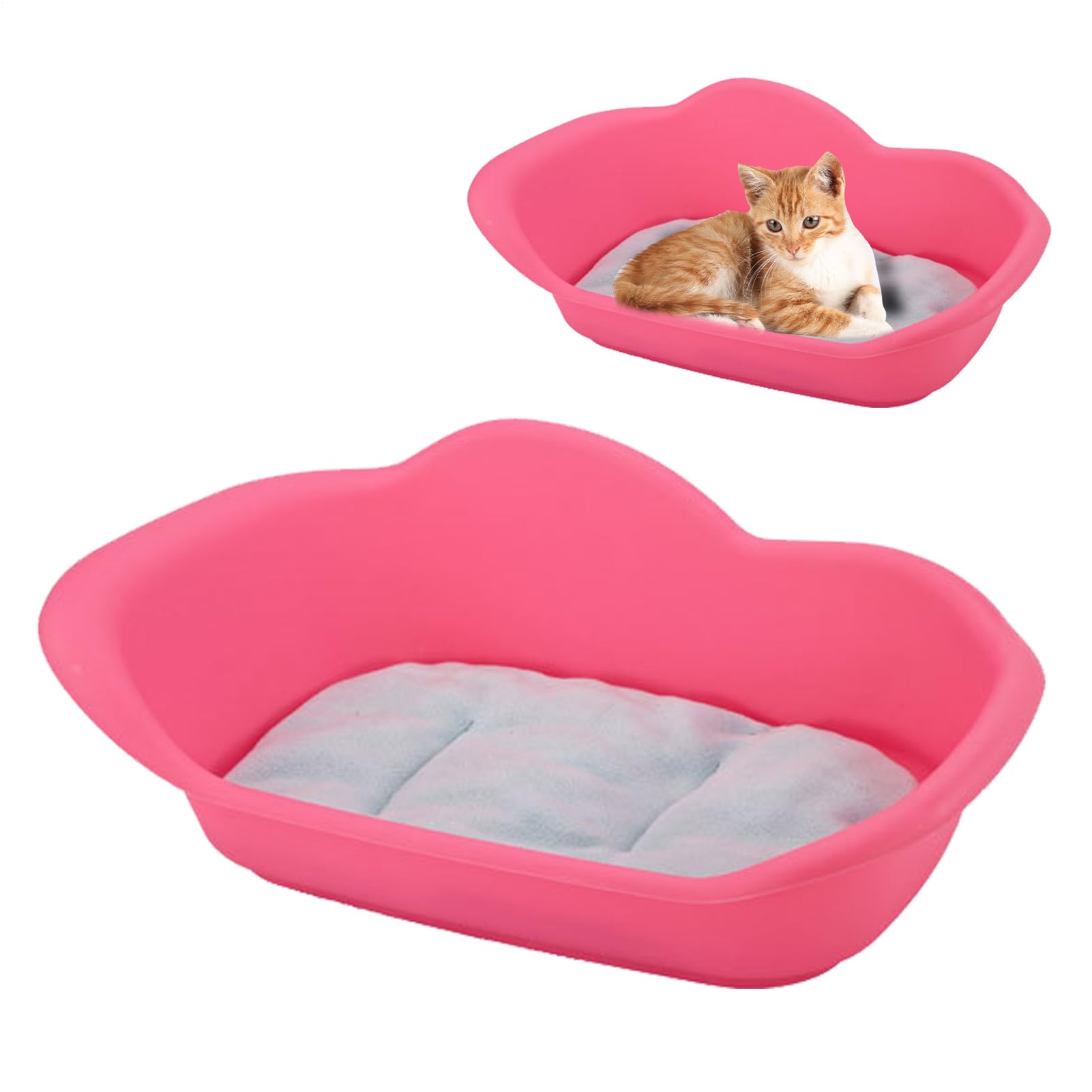 Whelpin - Cassapanca per cani in resina PP, 59,8 x 39 x 22,8 cm, traspirante, con base antiscivolo, igienica, per cani di piccola taglia, per uso domestico