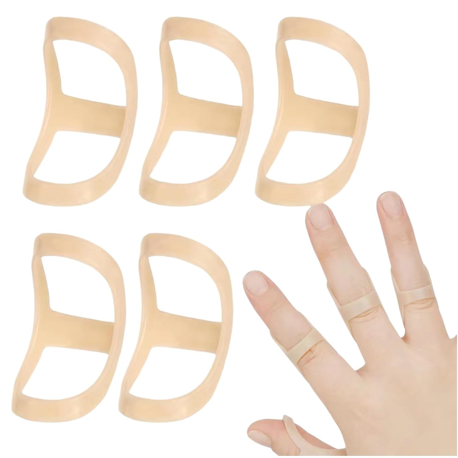 5pcs Oval Finger Splints, Graduated Oval Trigger Finger