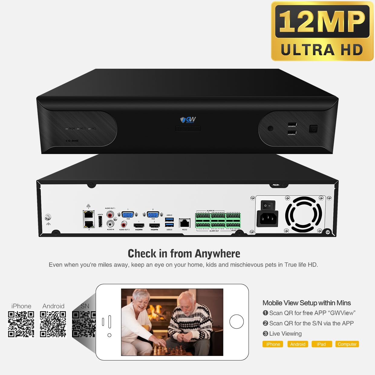 Amazon.com : GW Security 64 Channel 12MP / 8MP 4K NVR Video