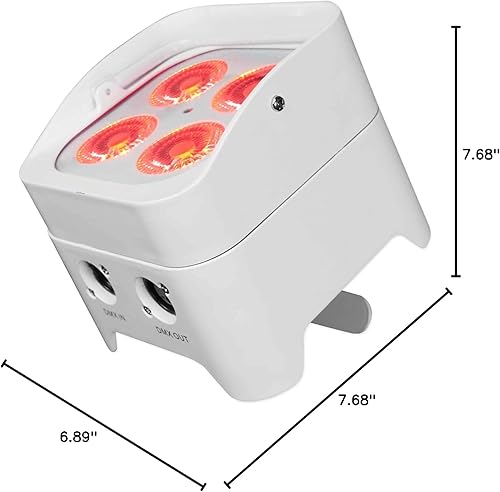 Miniatura 10 de Rockville Best PAR 50 - Luces de lavado con batería blanca inalámbrica DMX+RGBWA+UV