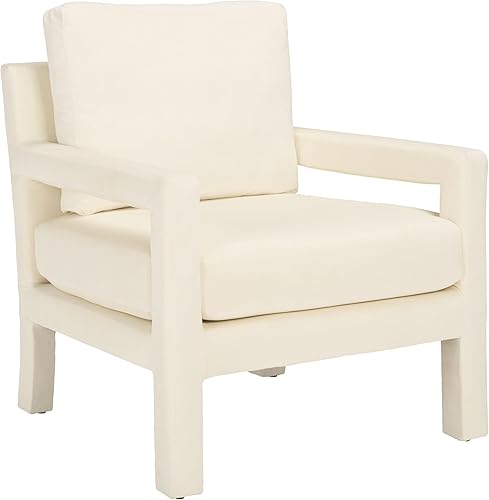 Miniatura 14 de SAFAVIEH Home Collection Kye Mid-Century - Silla decorativa de terciopelo verde oliva (totalmente montada) Verde