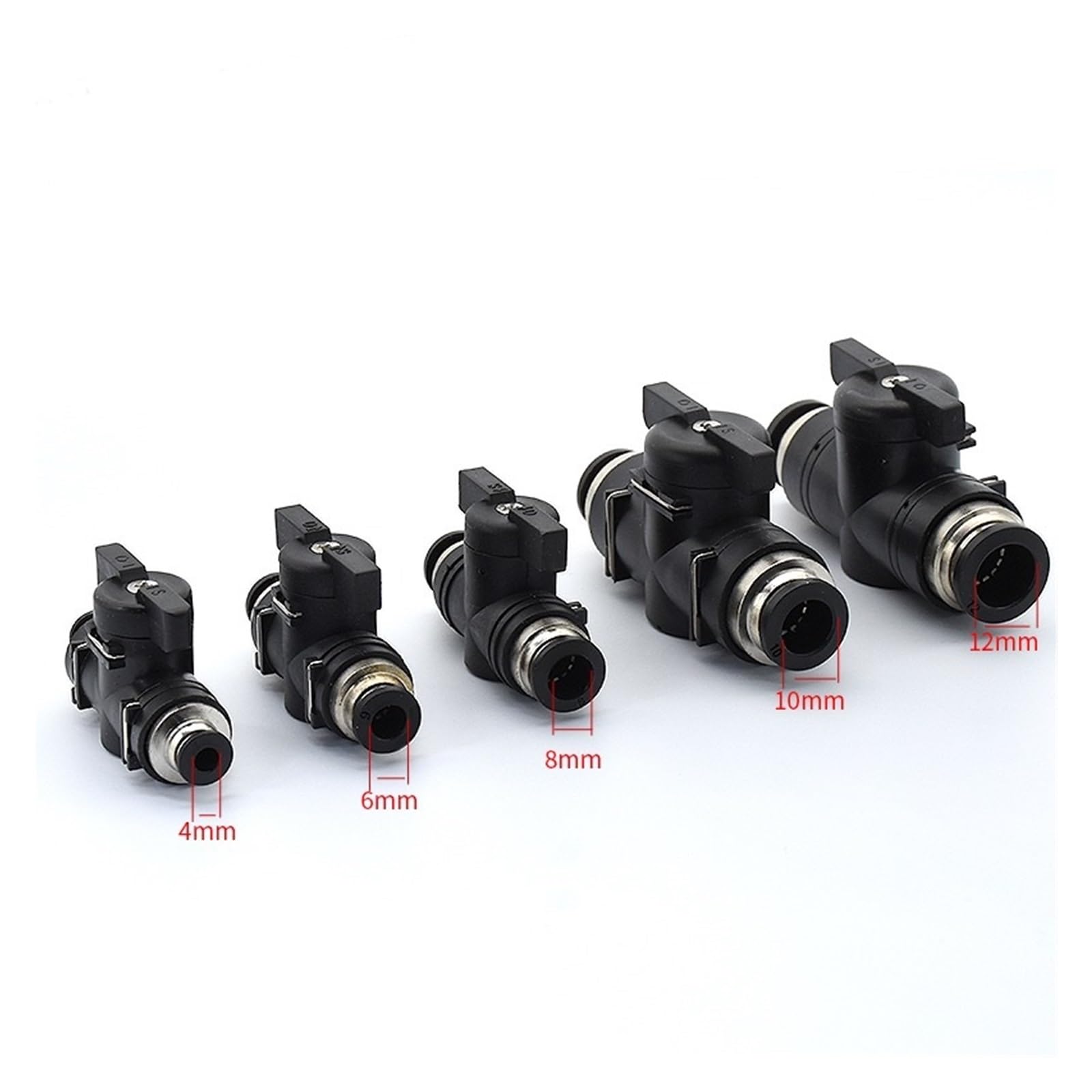 Szybkozłącze pneumatyczne Push Push zawór ręczny do włączania przełącznika, BUC, 4 mm, 6 mm, 8 mm, 10 mm, 12 mm(BUC 6 mm, 200 PCS)