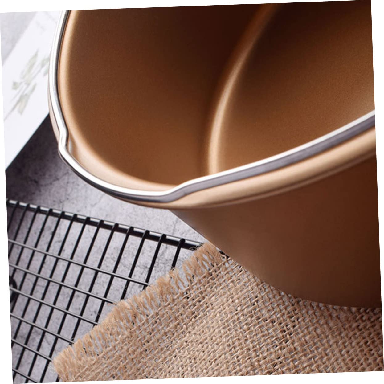 NAMOARLY Air Fryer Baking Pot Cake Making Mold Non-slip Base Heat Conduction for French Fries Chips More