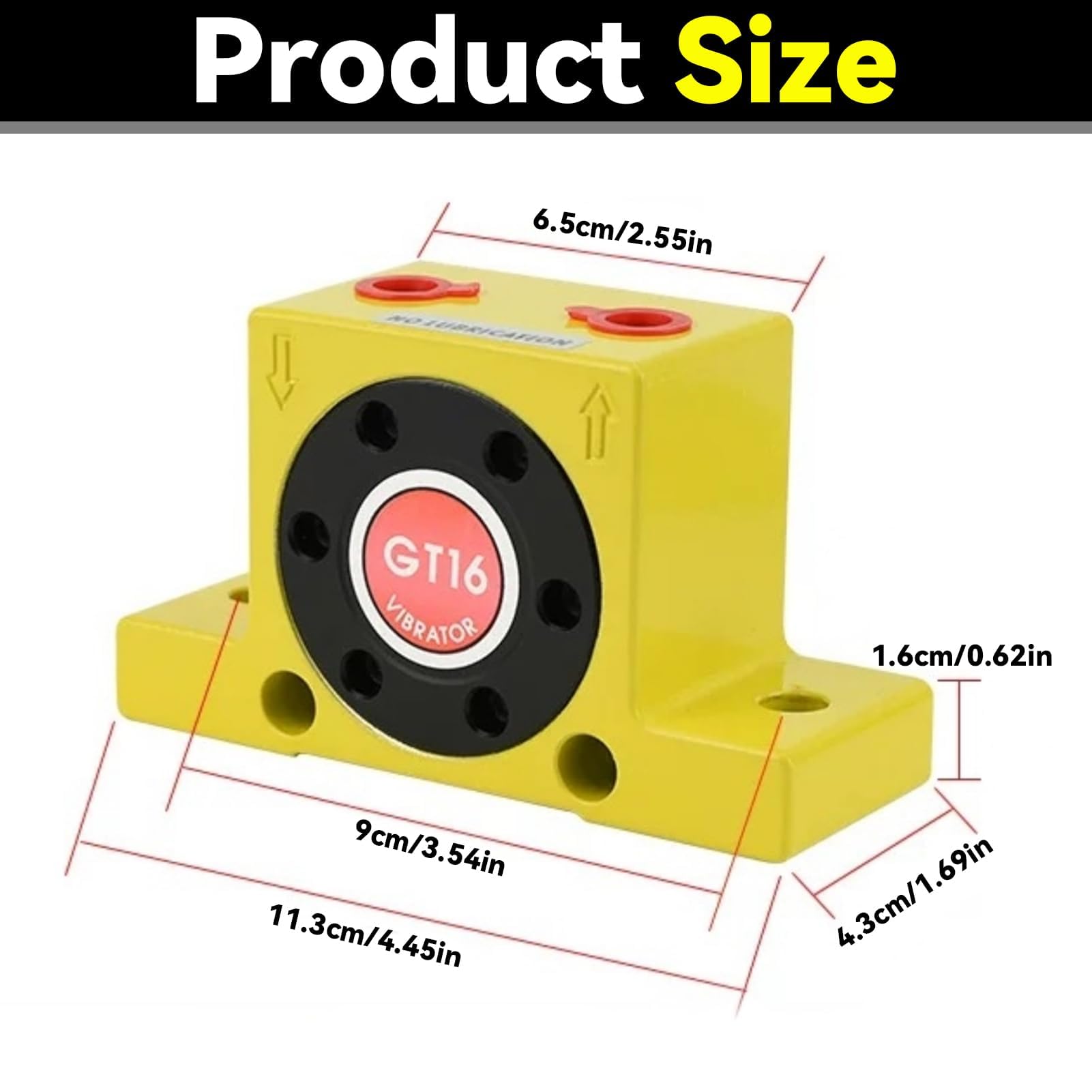 Tissting Gt-16 Vibratore Industriale Pneumatico Della Turbina, Vibratori Industriali Degli Pneumatici per le Industrie, Silo Inferiore, Piattaforma Vibrante, Nastro Trasportatore del Filtro