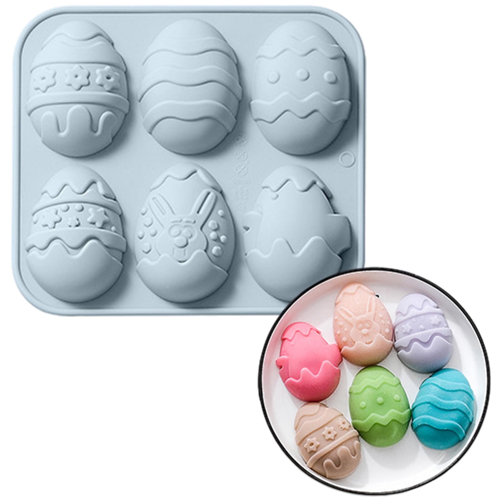 Moule En Silicone Oeuf De Pâques, 2Pcs Forme De Bombe Au