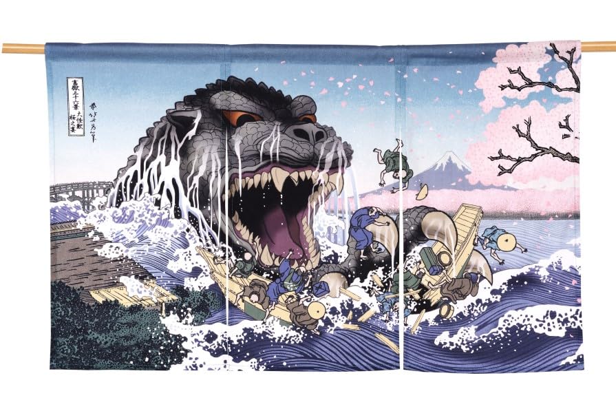 Amazon.com: Godzilla Noren（Japanese Noren Curtain Tapestry