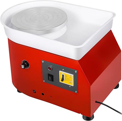 Rueda de cerámica eléctrica con bandeja para trabajos de cerámica - Herramienta de arcilla de bricolaje para arcilla de cerámica