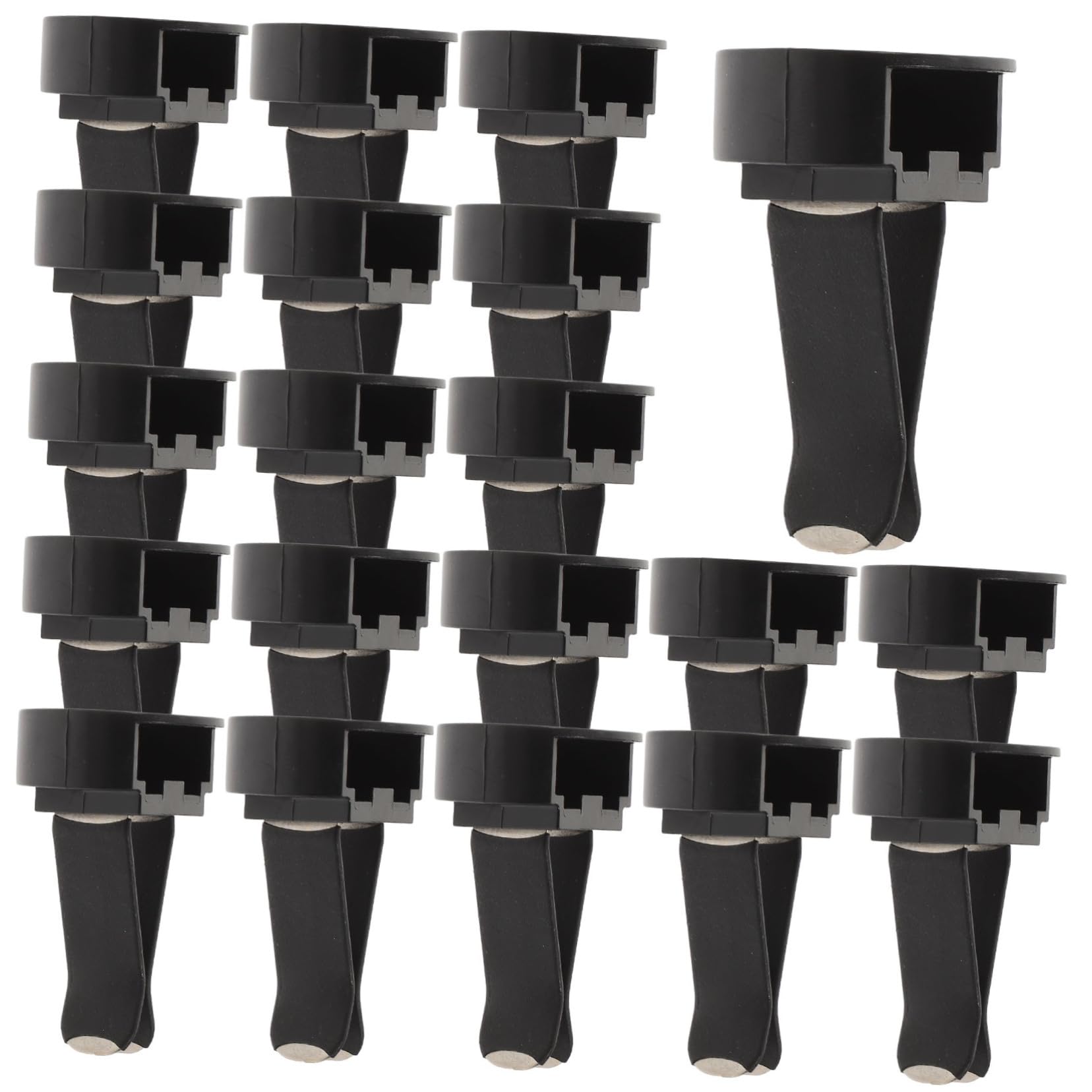 BESTYASH Clip Per Bocchette Di Ventilazione Auto 100 Pezzi Clip Di Sfiato in Metallo Nero Accessori Per Diffusore Aria Condizionata Auto Adatte Per Studio, Casa, Ufficio