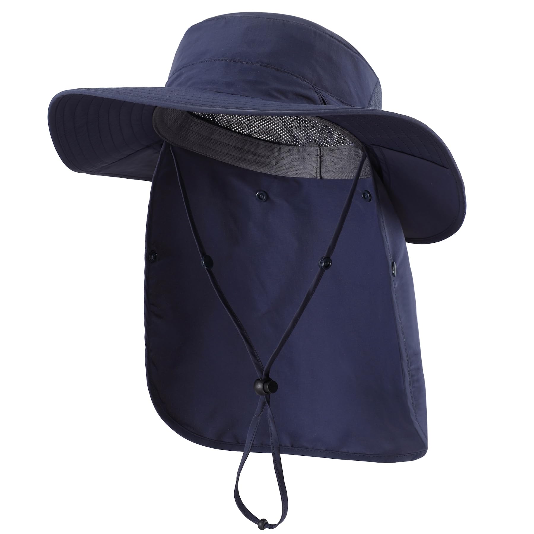 Home Prefer UPF 50+ Wide Brim Sun Hats with Neck Flap Sun Protection Hat for Men Women Gardening Fishing Summer Bucket Hat