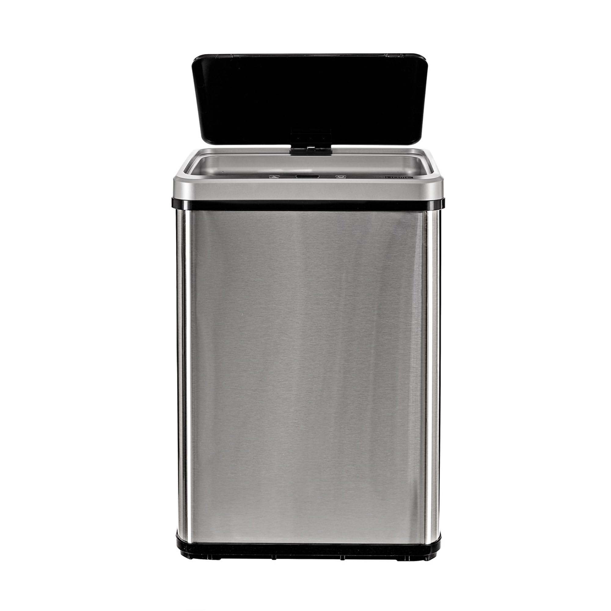 Well Home MOBILIARIO & DECORACIÓN Cubo de Basura Inteligente SIN Patas con Apertura automática y Contacto Manual de 40L, Alto: 55,5 (x35,5x26), Gris.