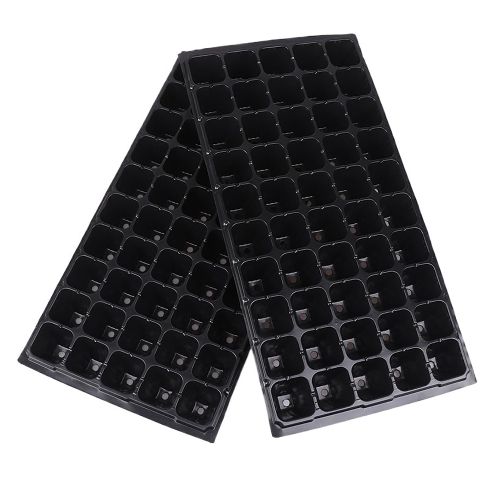 Anzuchtschale 2Pcs 50 Zellen Sämling Trays Kunststoff Garten Keimung Schwarz Container Liefert for Gemüse Blume für Pflanzen