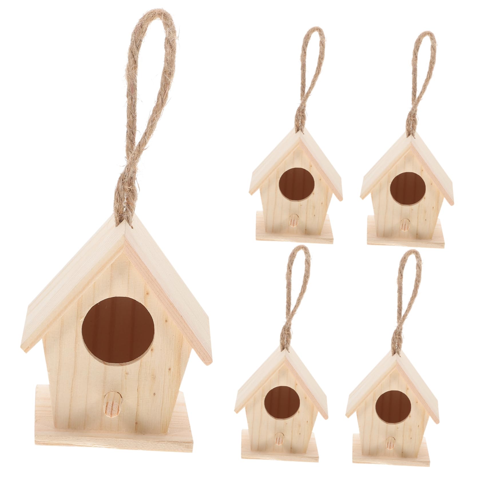 GALPADA 5Pcs Mini Artificial Bird Nest House Ornaments for Garden Decoration Faux Bird Nest Decor for Home Party Creative Touch for Indoor Outdoor Spaces