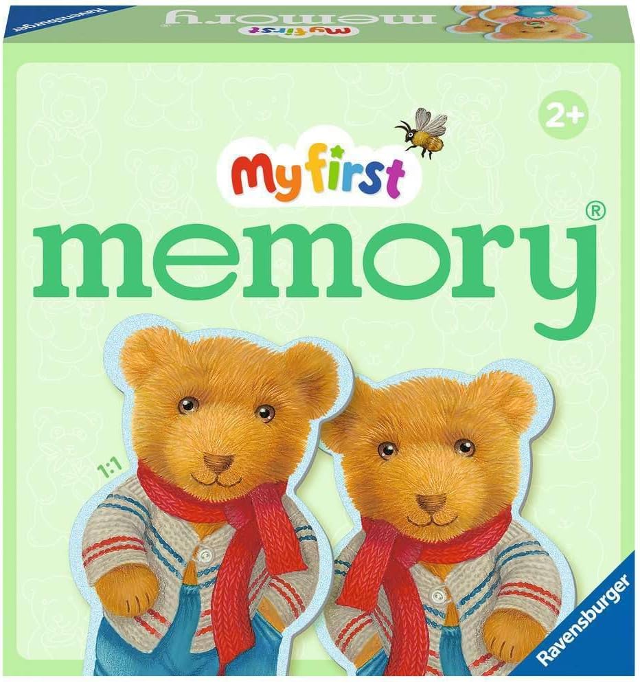 Ravensburger - 22376 - My First Memory Teddys, Memory and Search Game with Extra Large Picture Cards in Teddy Shape for Children from 2 Years