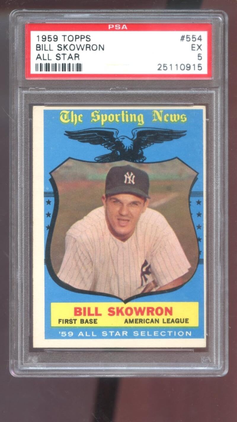 1959 Topps #554 Bill Skowron Moose All-Star PSA 5 Graded Baseball Card MLB The Sporting News