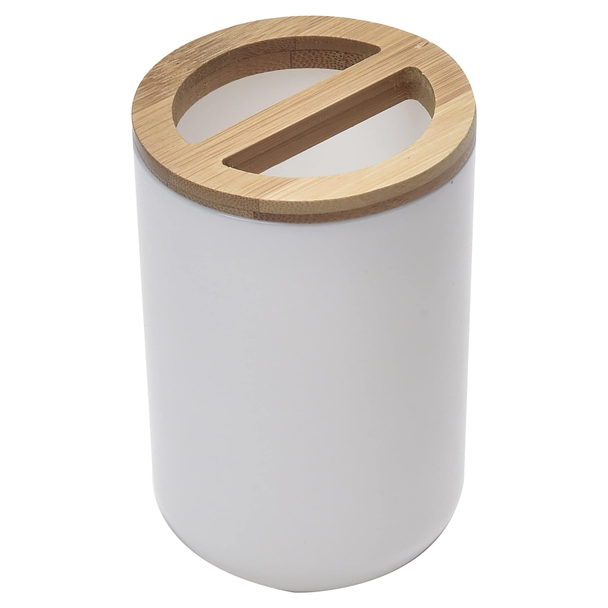 Toothbrush Holder Toothpaste And Toothbrush Holder With Bamboo Top Chic Bathroom Organizer Reusable Mouthwash Cup