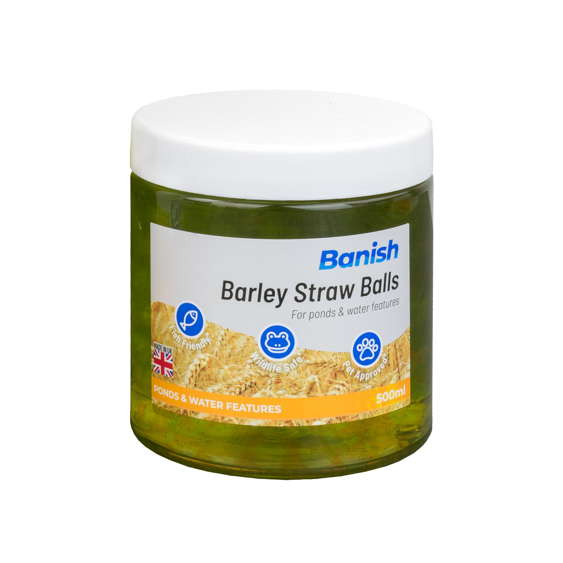 Pisces Banish Barley Straw Extract Balls 500ml Pond Water Treatment Blanketweed Algae
