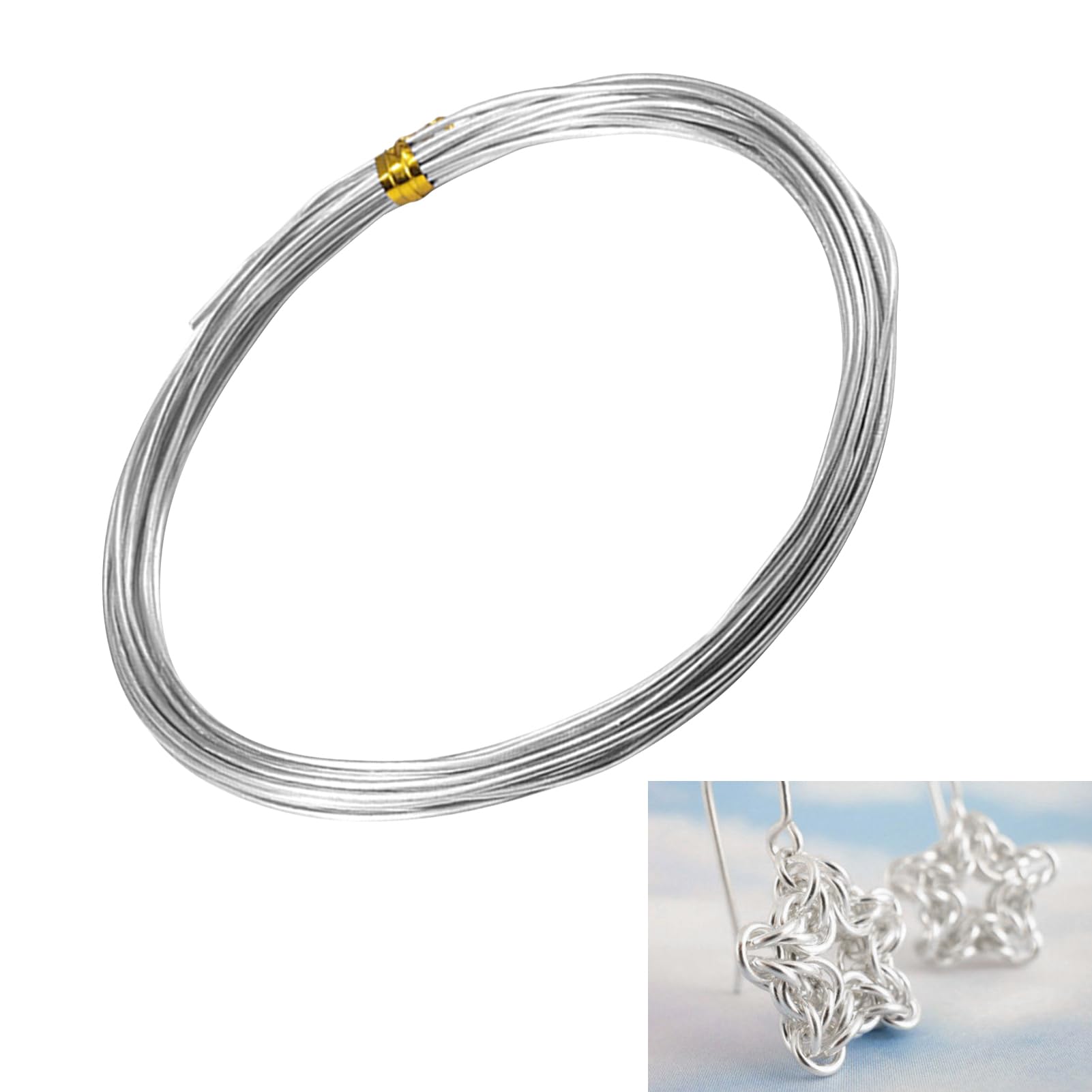 PANITOREER 1mm Aluminum Craft Wire, 10M Bendable Metal Wire for Sculpting, Modelling, Skeleton, Floral Making, Jewelry Making, Wire Weaving and Wrapping