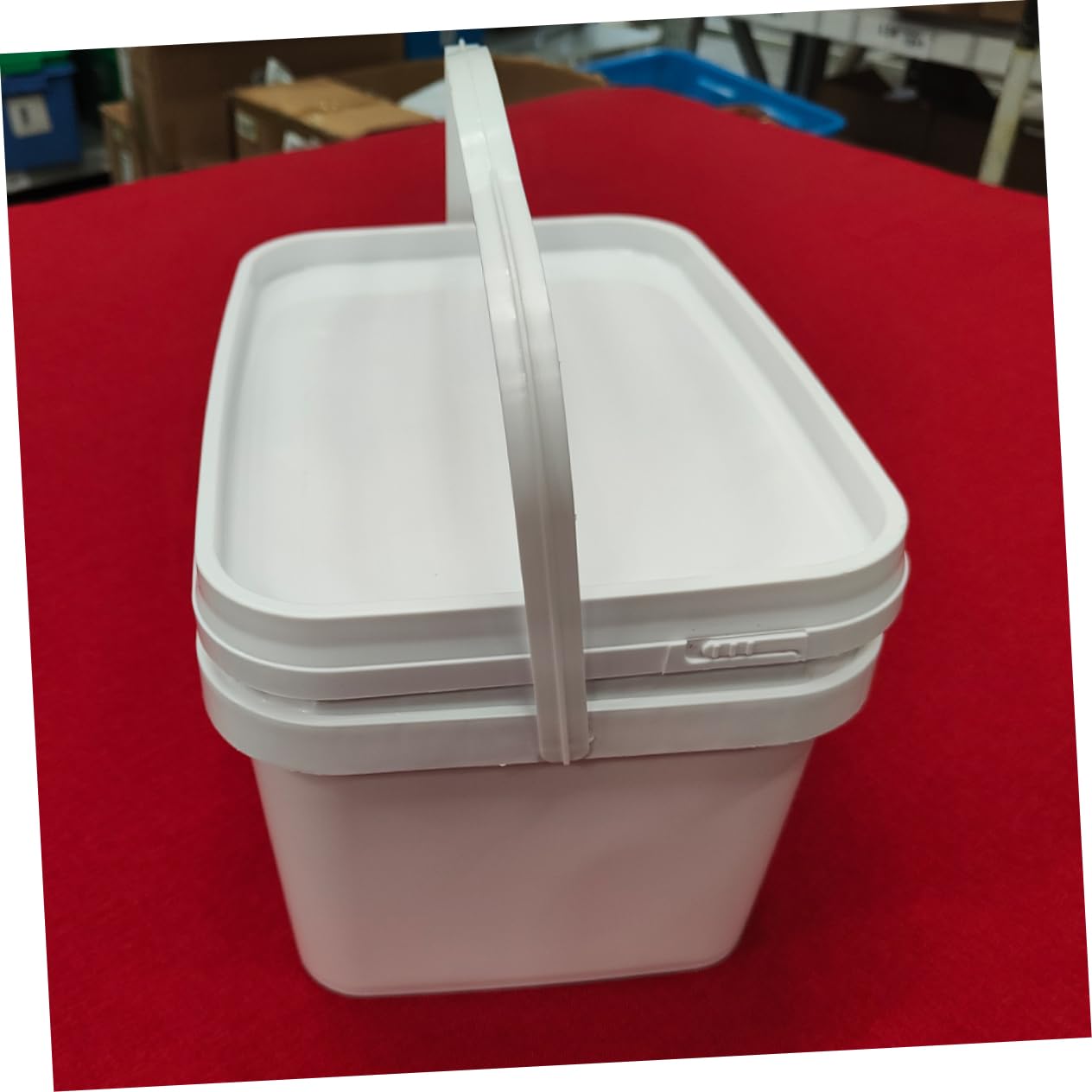 jojofuny Secchio per Contenere Vernice e Prodotti Chimici Bianco per Pittura da 10l in Plastica Pp con Coperchio e Manico Leggero e Facile da Trasportare