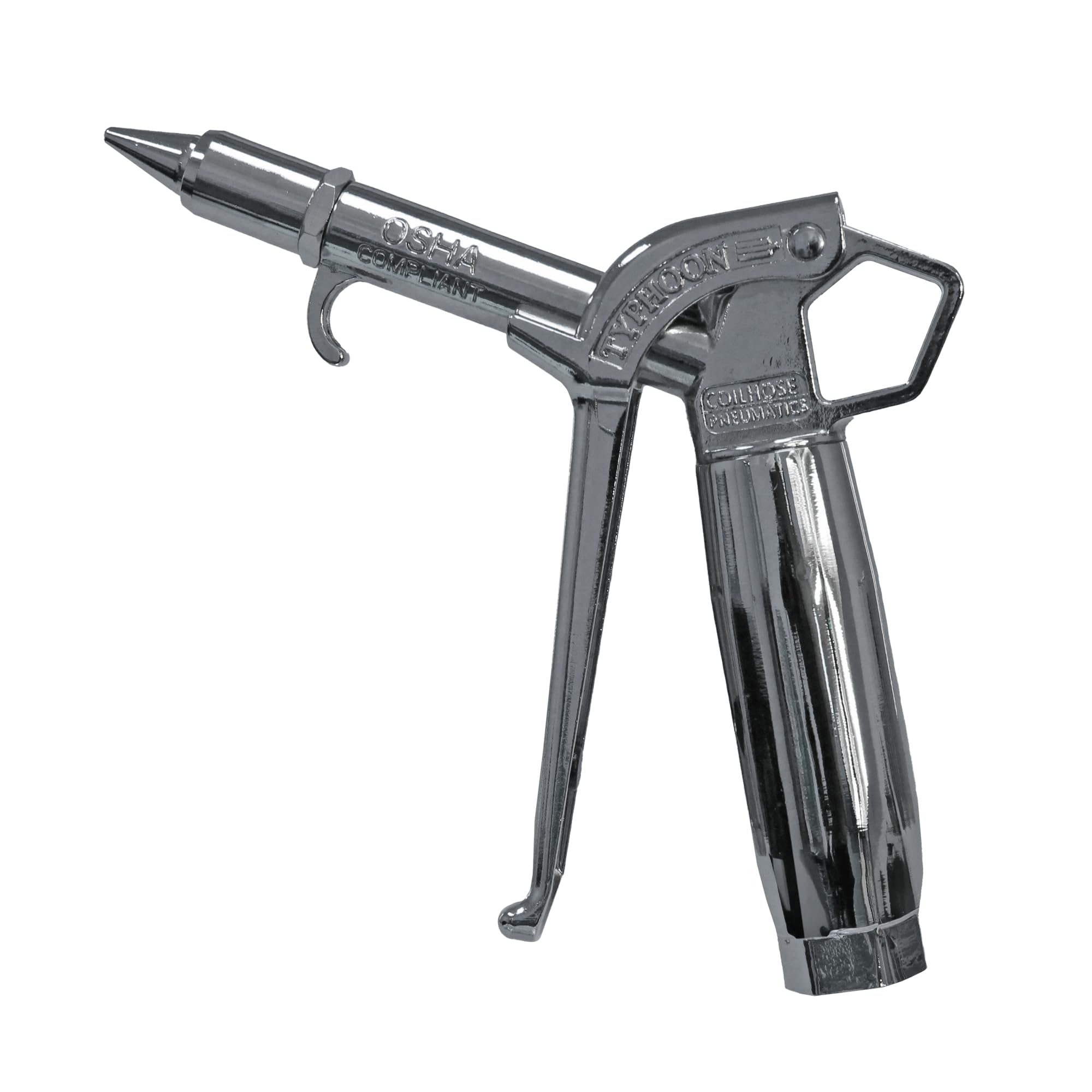 Coilhose Pneumatics TYP-2501CS Typhoon Pro High Volume Chrome Plated Blow Gun, 1/4-Inch NPT with High Flow Tip