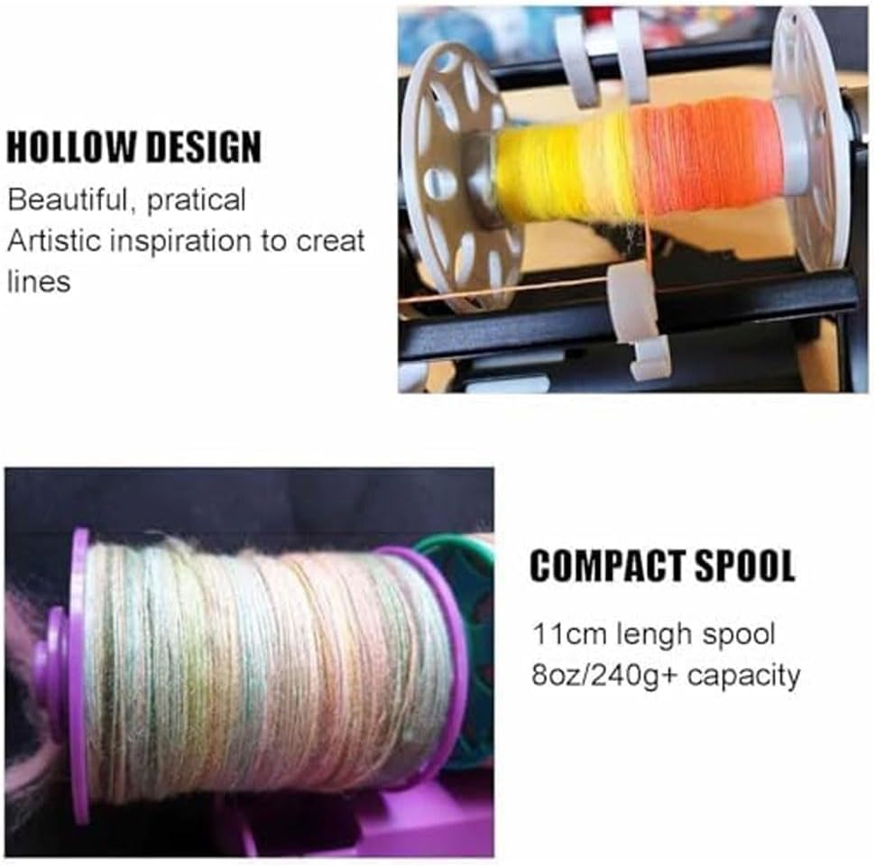 Electric Spinning Wheel,Digital Display,Foot Pedal and 3 Bobbins
