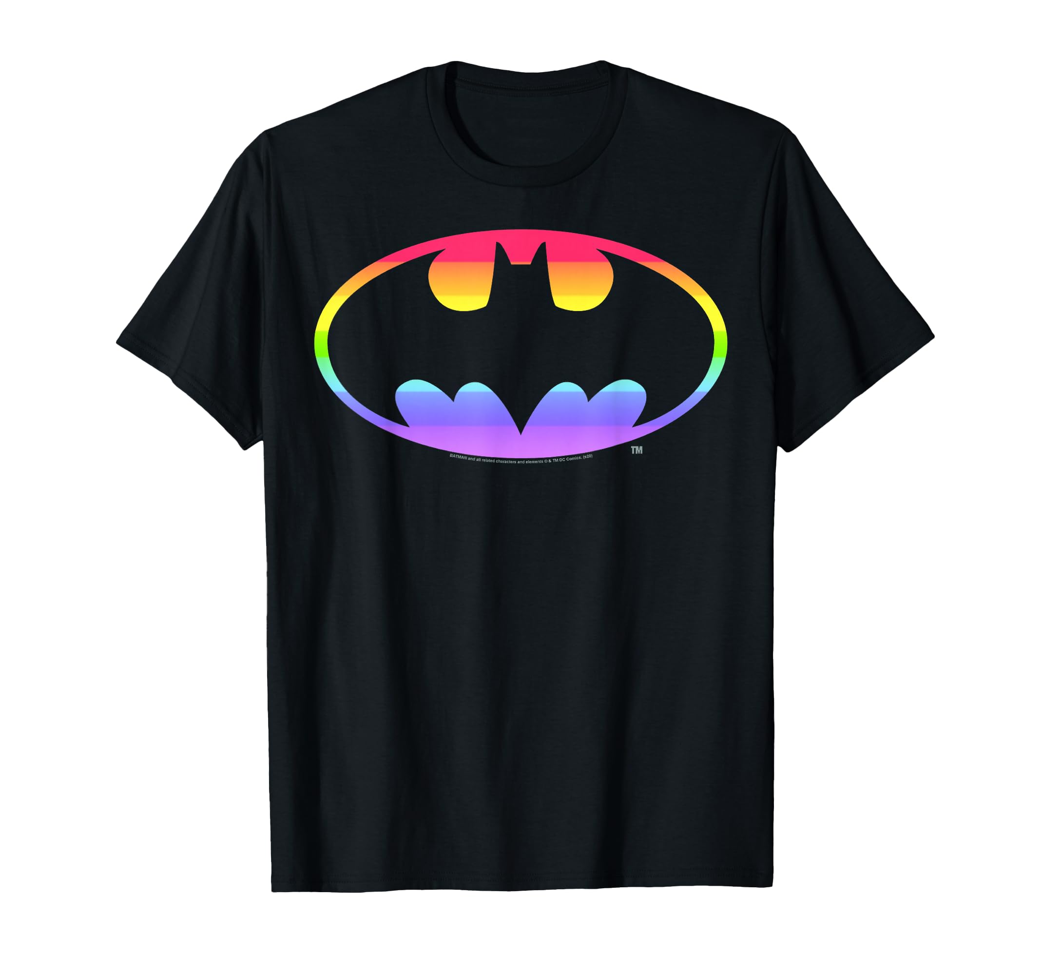 Pride Batman Rainbow Gradient Logo T-Shirt Small