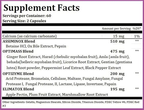 Miniatura 2 de Proyecto AD Ravenous, sobrealimentador, mejora la recuperación, ayuda a reducir el gas, ideal para atletas (120 cápsulas)