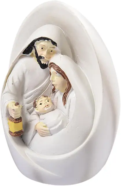 Kerststalbeeld van hars 10 cm - Christelijke decoratie voor feestdagen en verzamelaars