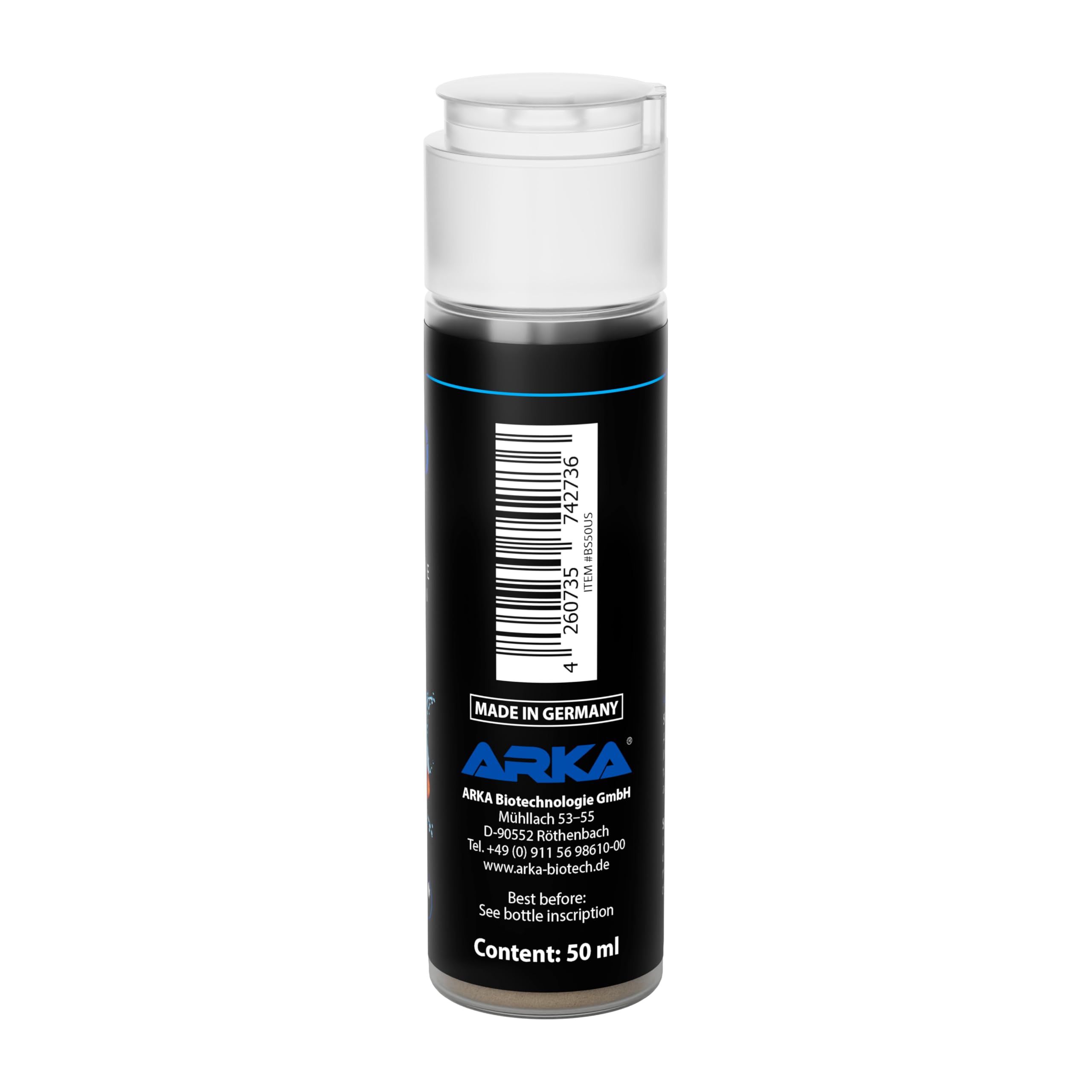Batteri acquario 50 ml – ARKA Bacto-Shot – acqua chiara in 24 h – batteri filtranti e pulenti vivi – riduce nitriti e torbidità – con supporto naturale – per dolce, marino, gamberetti e coralli