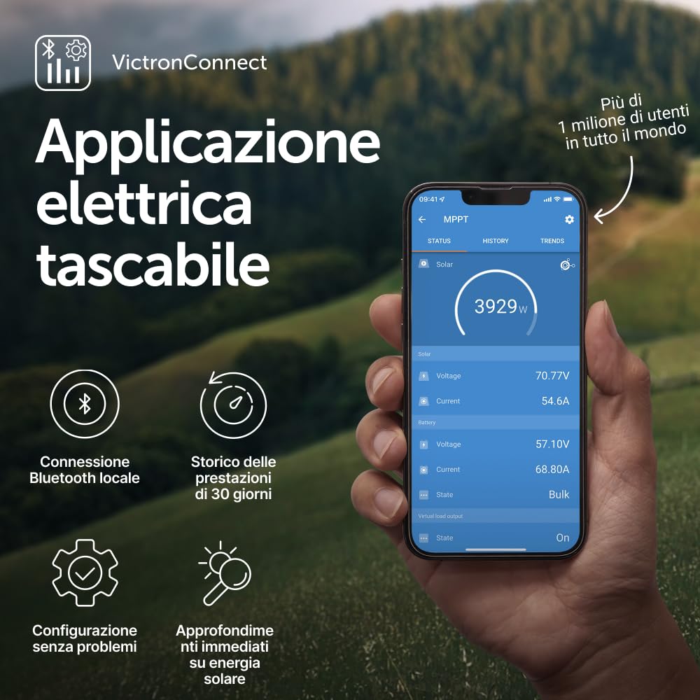Victron Energy SmartSolar MPPT 100V 15 amp 12/24-Volt Regolatore di Carica Solare (Bluetooth)