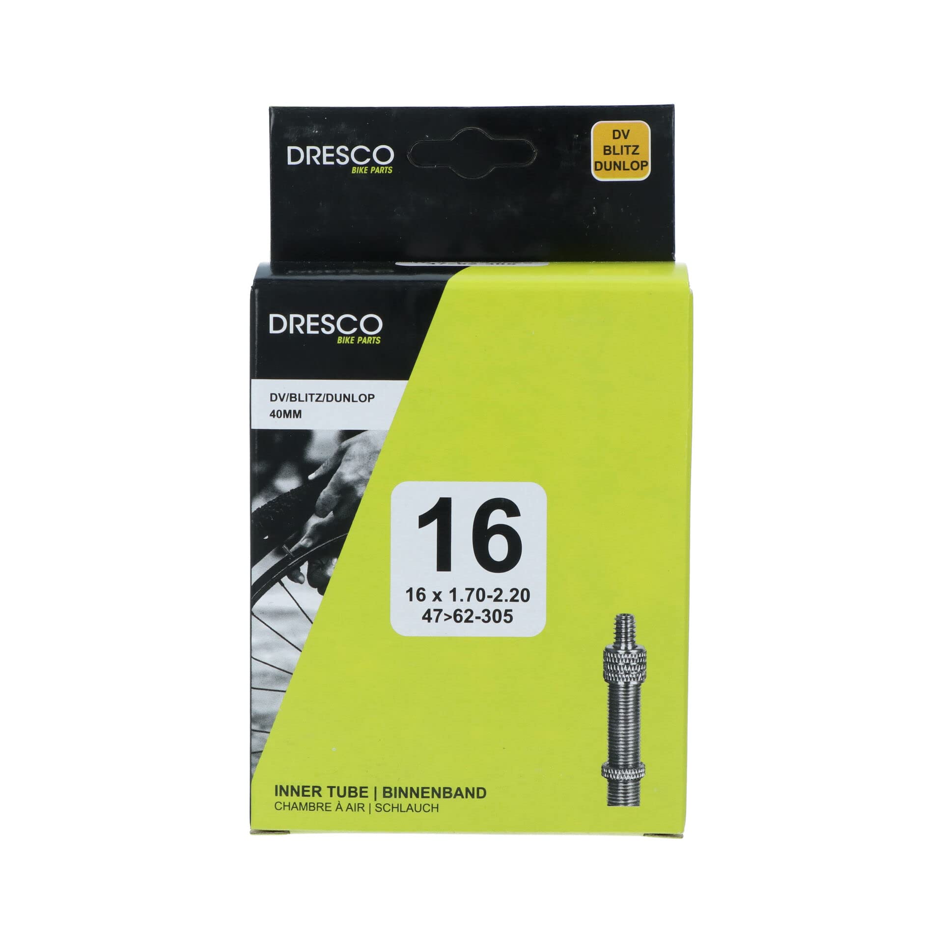 Dresco Unisex Adult Air Hose 16 x 1.70/2.10 DV 40 mm Black
