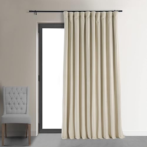 Miniatura 55 de HPD Half Price Drapes Cortinas Opacas Térmicas de Terciopelo Signature para Sala de Estar de 84 Pulgadas de Largo (1 Panel) con Bolsillo para Barra,
