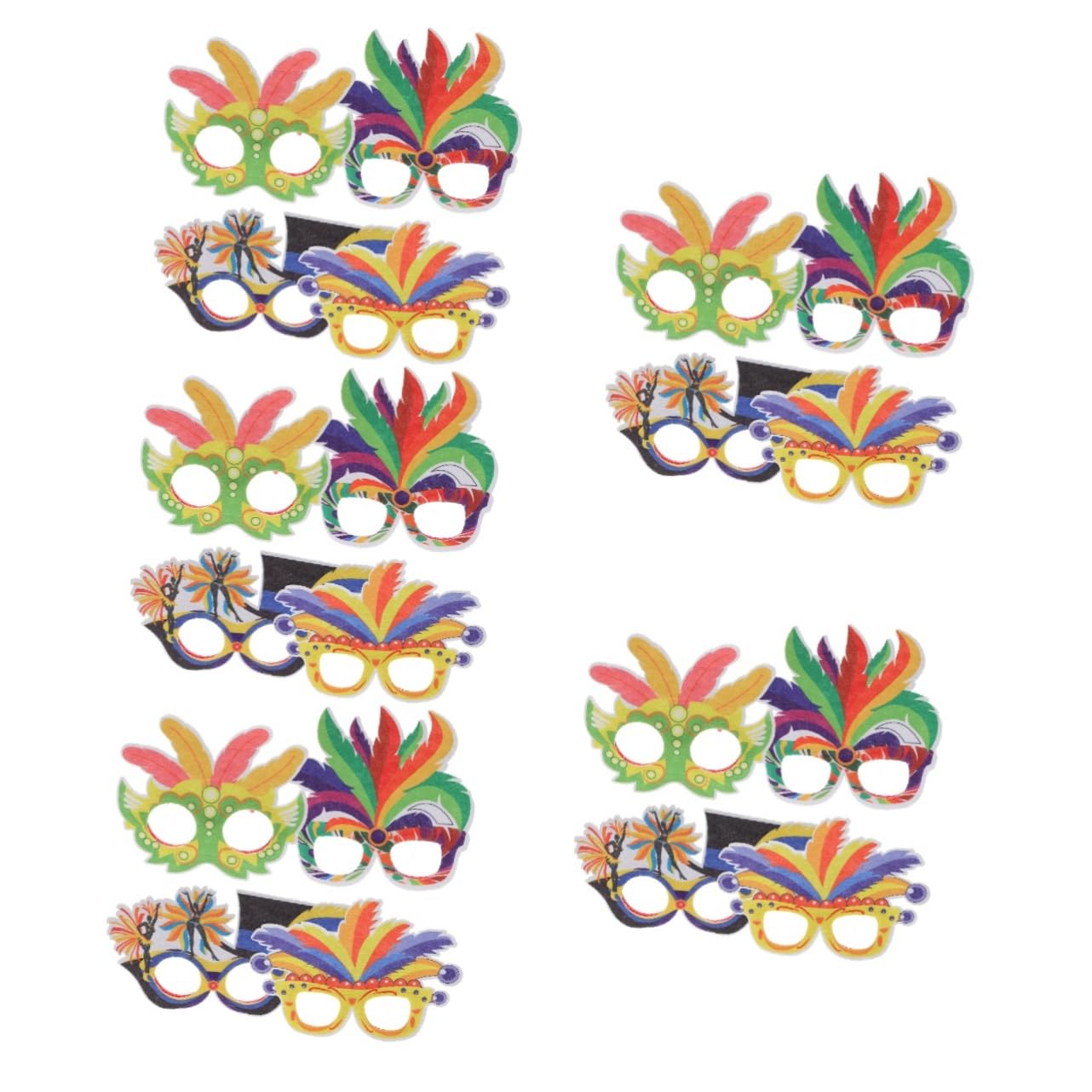 PRETYZOOM 5 Ensembles Lunettes De Stand Cotillons Costumés Accessoires De Déguisements Festival Accessoire Fournitures De Fête D'anniversaire De Fête De Carnaval 4 Pièces * 5