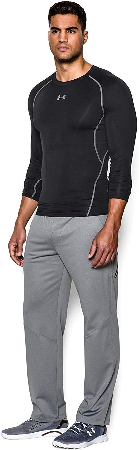 Under Armour Men's UA HeatGear Armour Long Sleeve Compression Shirt Large Black/ Steel