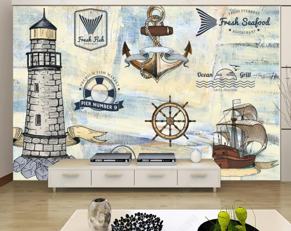 Papier peint intissé rétro élégant, décoration murale de 200x140 cm