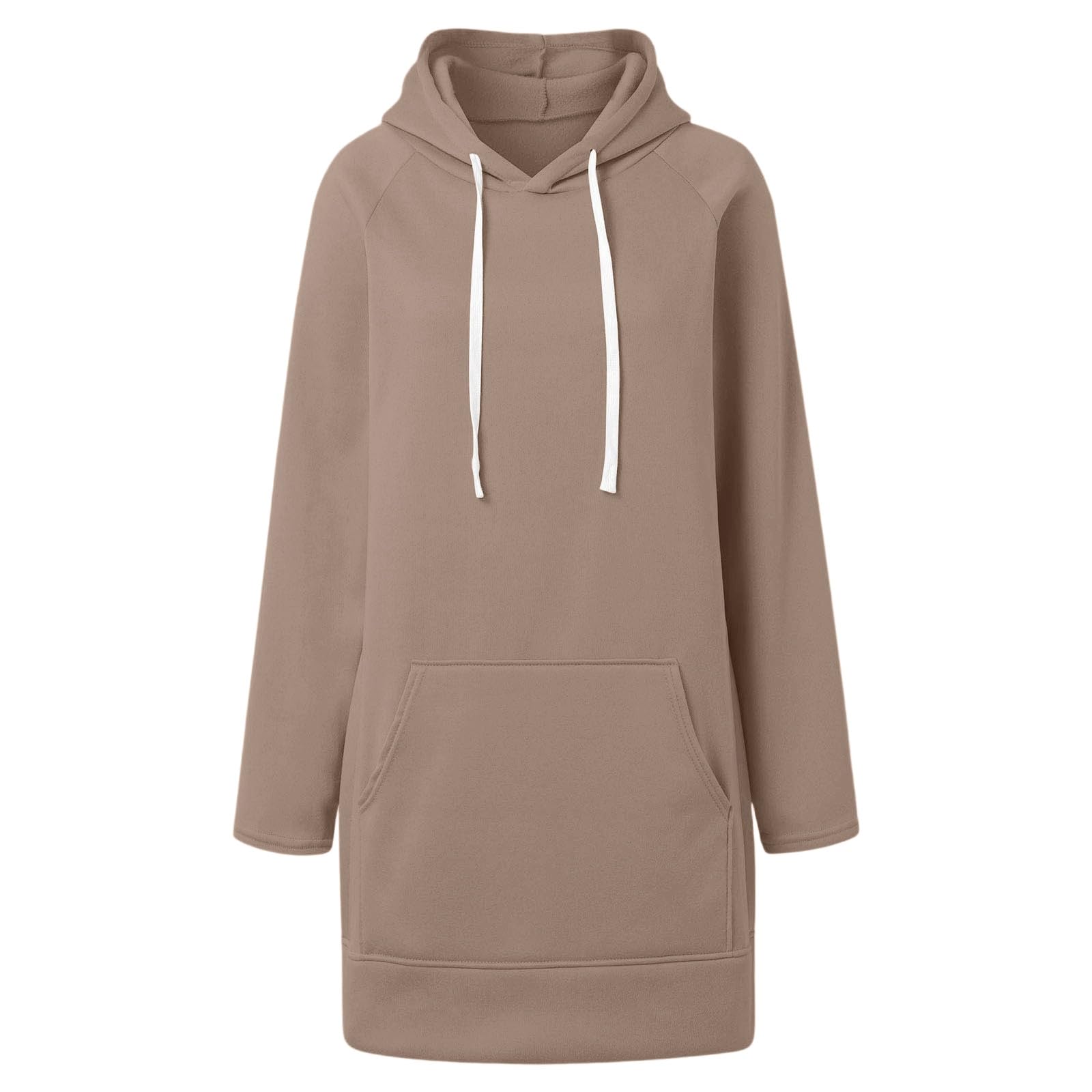 Generico Felpa Lunga Donna Oversize Felpe da Lavoro Donna con Cappuccio Hoodie Top a Maniche Lunghe Oversize Pullover Larga Leggero Elasticizzato Basic per Lo Sport da Corsa