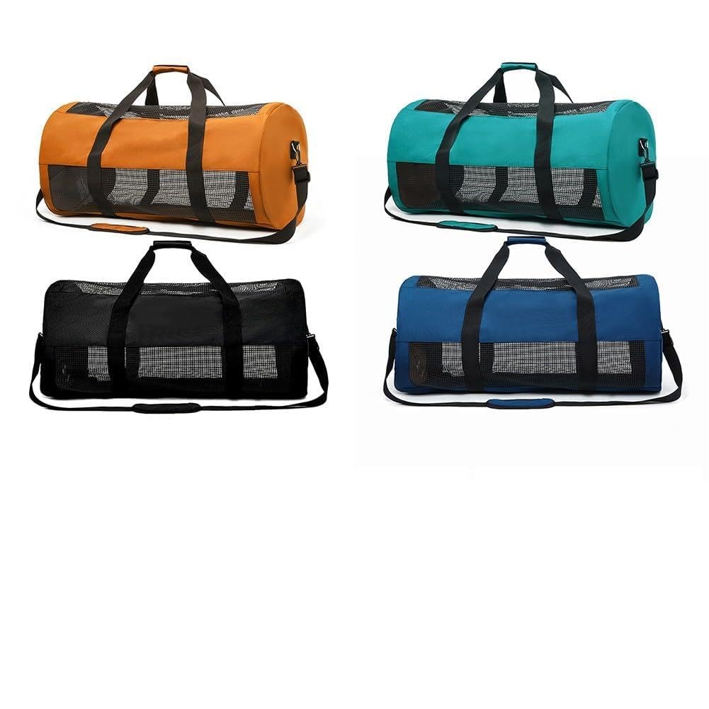 Bolsa de malla de buceo de 60L negra transpirable para equipo de surf y snorkel