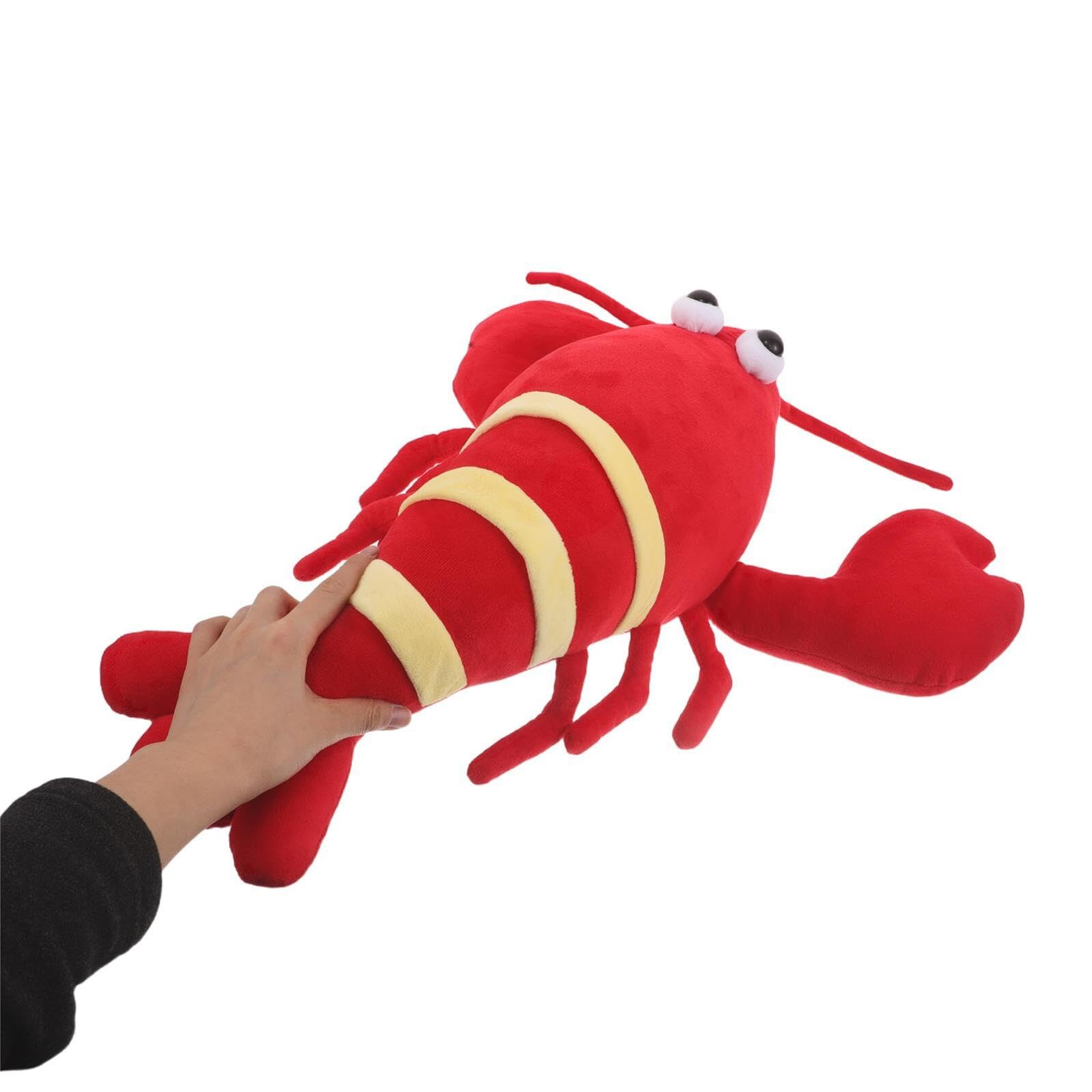 Cuscino Peluche Aragosta Realistico 1 Pezzo in Rosso da 23, 58 Pollici | Rivestimento in Lint e Imbottitura Pp Cotton, Sagoma a Tema Cartoon, per Camera e Ufficio