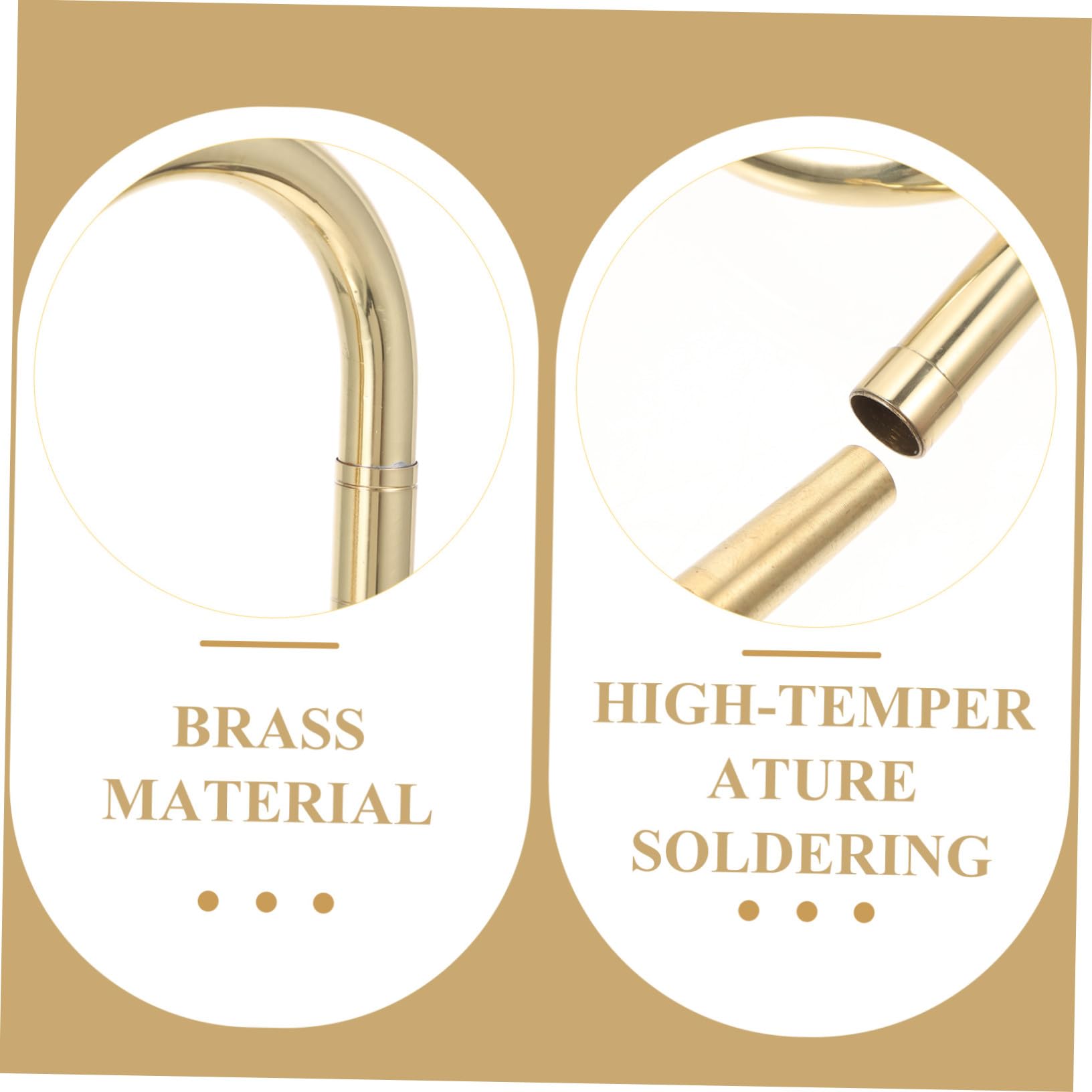 Beaupretty Instrumento de Latón si Bemol Dorado con Diseño Creativo y Adorno Artístico, Instrumento Musical Adecuado para Principiantes y Estudiantes en Banda o Conjunto