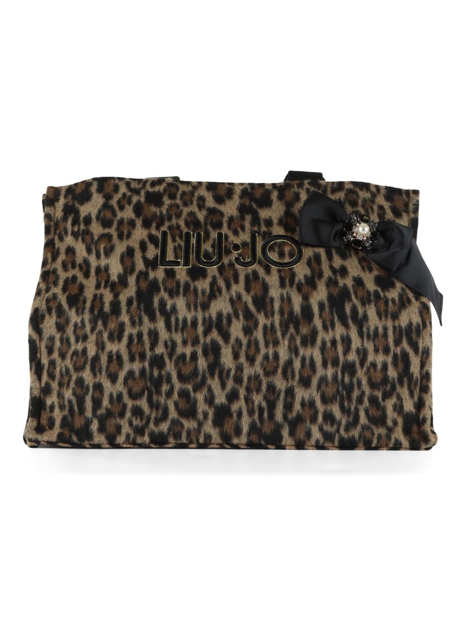 Shopping bag grande con logo Brown Animalier