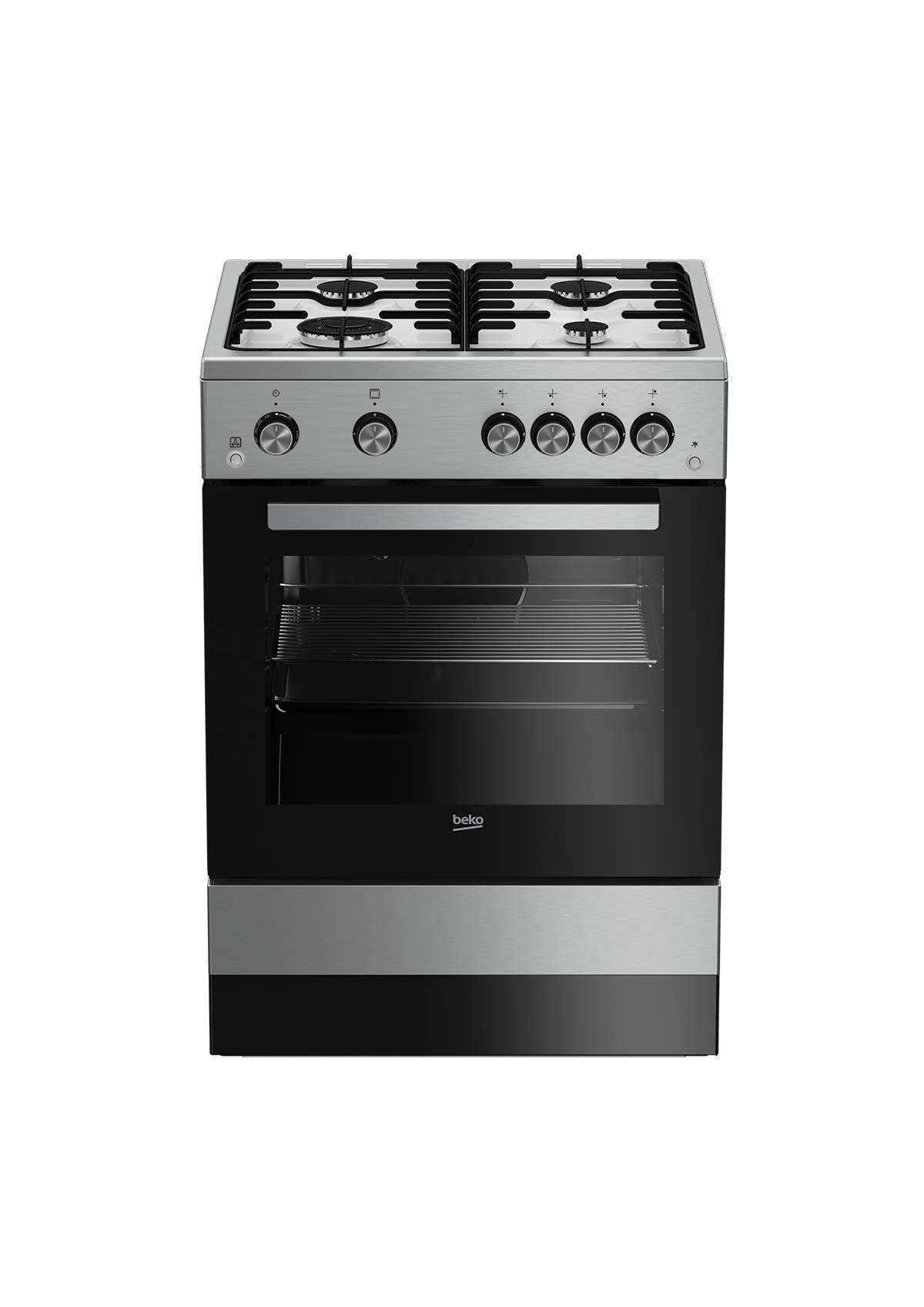Buy Beko 60 X 60 Cm, 4 Gas Burners Free Standing Gas Cooker, Inox