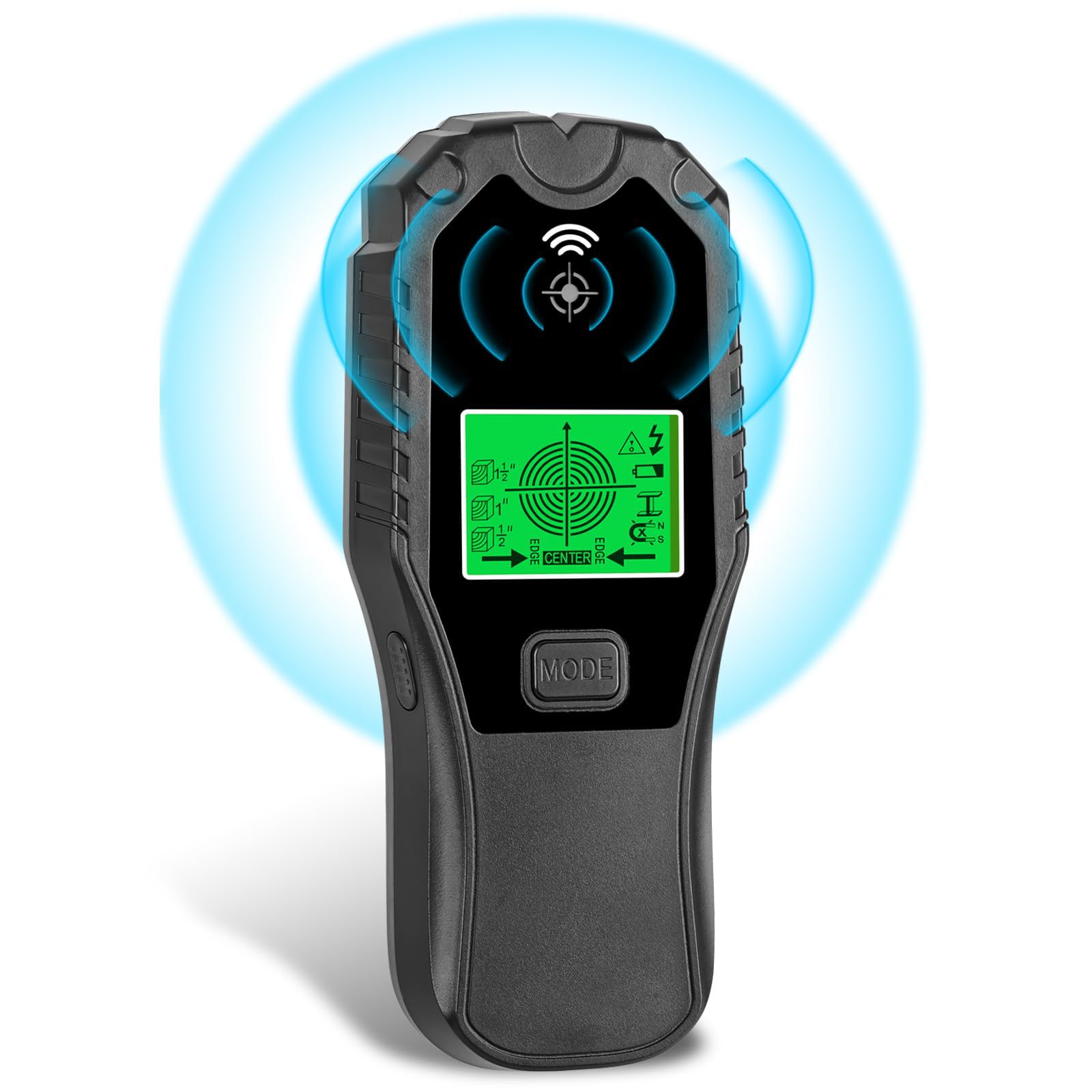 Rilevatore Tubi e Cavi Elettrici, Rilevatore Metalli Muro, Scanner da Parete, Rilevatore Cavi Elettrici e Tubi Nel Muro con Display LCD e Indicazione Vocale per Tensione AC, Metallo, Legno