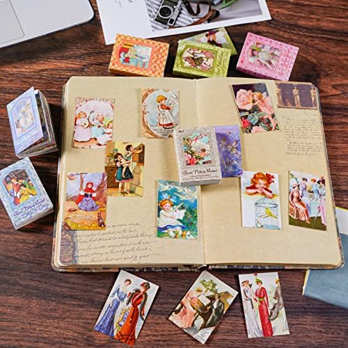 300 Pcs Scrapbook Material Paper, Vintage Journaling Supplies Scrapbooking Material, Natural Collection Art Craft Supplies DIY Decorative Stationery Paper for Scrapbooking