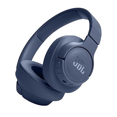 JBL Tune 720BT - Wireless Over-Ear Headphones with JBL Pure Bass Sound, Bluetooth 5.3, Up to 76H Battery Life and Speed Charge, Lightweight, Comfortable and Foldable Design (Black)