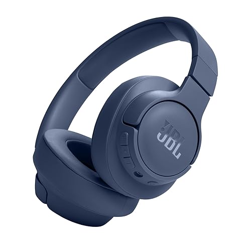 JBL Tune 720BT - Wireless Over-Ear Headphones with JBL Pure Bass Sound, Bluetooth 5.3, Up to 76H Battery Life and Speed Charge, Lightweight, Comfortable and Foldable Design (Blue) - Blue